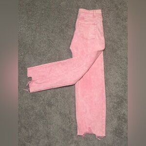 WILD FABLE high rise straight legged tie dye pink jeans